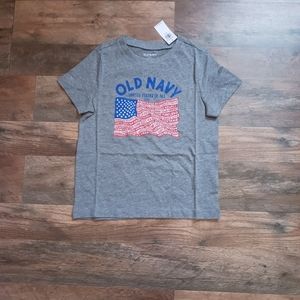 Boys Old Navy flag shirt